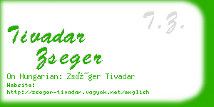 tivadar zseger business card